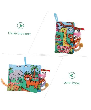 Buy Iwowhero Animal-Design Tail Towel Book - Washable Sensory & Gripping Toys for Babies | 22x12cm Educational Fabric Book - Buy Online on GoSupps.com