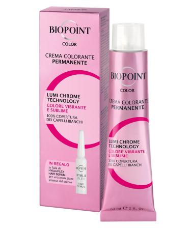 BIOPOINT Biopoint Color - Permanent Hair Color Cream with Hyaluplex Serum Bottle Hair Dye with Hyaluronic Acid nourishes hydrates and gives a vibrant and intense color 60 ml
