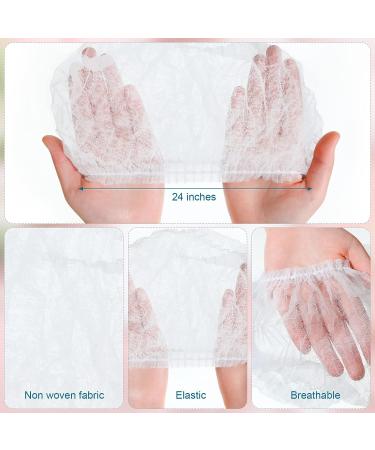 300 Pcs 24 Inch Disposable Bouffant Cap - White Non Woven Hair Net for Hospital, Salon, Kitchen - Elastic Free Size Head Cover for Industries & Cosmetics - Buy Online on GoSupps.com