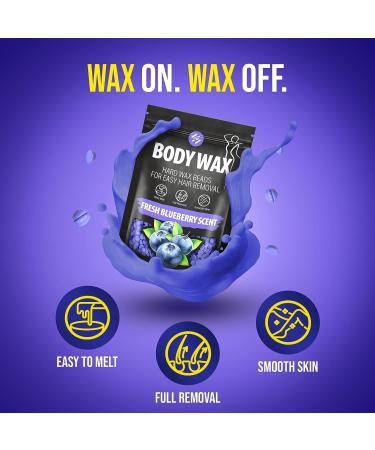 Wax Beads for Hair Removal - Hard Wax Bikini, Body, Brazilian Waxing Beads - 1lb Blueberry Wax - Cera Para Depilar - Pack of 1 - Buy Online on GoSupps.com