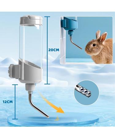 680ml Pet Water Bottle for Cage | 10mm Nozzle | Rabbit, Guinea Pig, Chinchilla, Ferret, Squirrel, Hedgehog | Crate Water Dispenser (Grey) - Buy Online on GoSupps.com