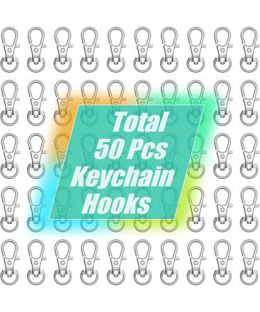 sprookber 100pcs Metal Lobster Claw Clasp with Key Ring  Keychain Rings for Crafts  Key Jewelry DIY Crafts  Lanyard Clips snap Hook  Swivel Clasps Clip (Claw Clasp 50pcs+Key Ring 50pcs) 1.2inch(32mm) - Buy Online on GoSupps.com