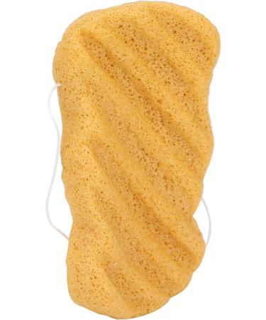 Facial Sponge Cleansing Sponge Konjac Sponge Made of Vegetable Fiber Clay Sponges for Sensitive Skin Normal Dirty Peeling Bath Sponge Dry Condition Long Wave (Ginger Yellow) - Buy Online on GoSupps.com