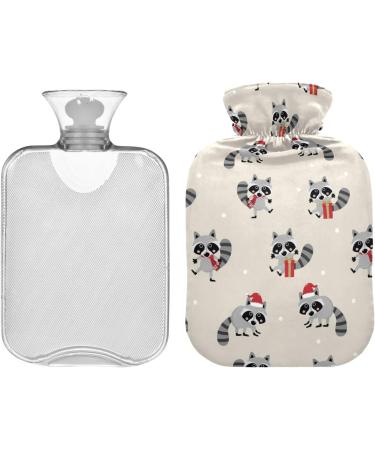 Raccoon Christmas Hot Water Bottle - 1L Heating Bag for Pain Relief & Cold Therapy | Optimal Comfort & Versatility - Buy Online on GoSupps.com