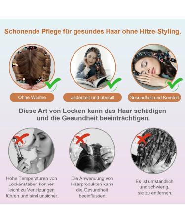 Kaition Heatless Curlers | Dreamy Curls Overnight | Non-Slip Silk Hair Curling Band | DIY Long Hair Styling Set (Floral Black) - Buy Online on GoSupps.com