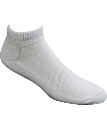 Yomandamor Men's Cotton Diabetic Low Cut Socks - Seamless Toe, 5 Pairs White (Size 10-13) - Buy Online on GoSupps.com