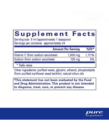 Pure Encapsulations Liposomal Vitamin C | Cellular Function & Immune Health Support | Antioxidant Defense | 4 fl. oz - Buy Online on GoSupps.com