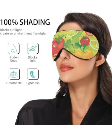 Haskirky Light Blocking Eye Mask - Breathable & Adjustable for Adults | Ideal for Travel, Yoga, Meditation, Office, Deep Sleep | Comfortable & Smooth | Tomato Vegetable Goodies - Buy Online on GoSupps.com