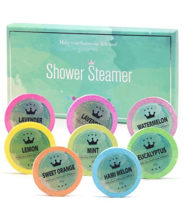 8Pcs Shower Steamers  Pletpet Great Fragrant Aromatherapy Shower Steamers with Essential Oils for Women Men  Shower Bombs with Box for Relax