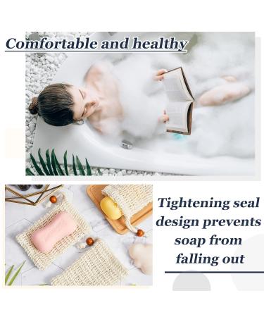 4PCs Natural Fiber Soap Bags | Organic Sisal Soap Sacks for Gentle Cleansing - Buy Online on GoSupps.com