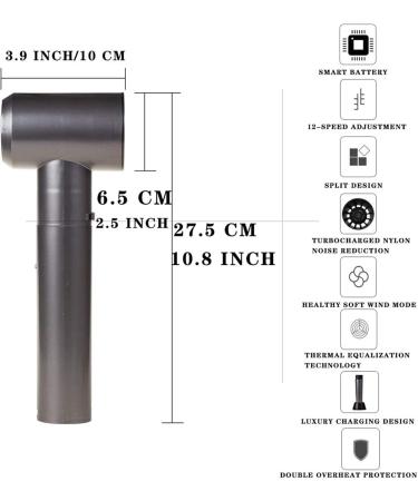 Wireless Hair Dryer Portable USB Intelligent Cordless Hair Dryer Blow Dryer for Art Drying Home School Pet Care Outdoor Travel Standardversion - Buy Online on GoSupps.com