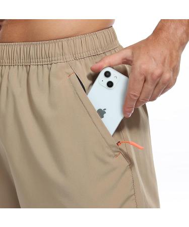 SPOSULEI Men's Water-Resistant Quick-Dry Hiking Shorts - Khaki Large - Buy Online on GoSupps.com