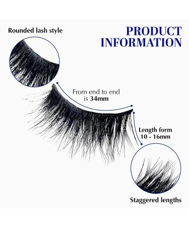 AWAKIIN 4D Premium Cashmere Natural False Lashes - Self Adhesive Reusable Fake Eyelashes for Natural & Volume Look (Royal) - Buy Online on GoSupps.com