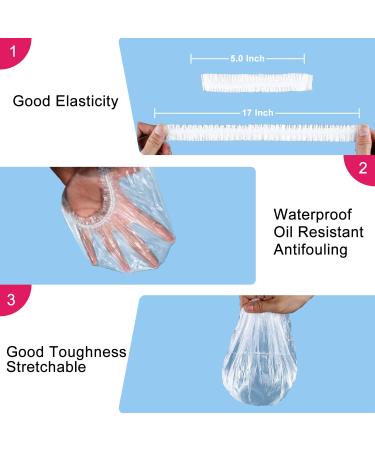 125Pcs Disposable Shower Caps - Clear Waterproof Plastic Caps for Women - Ideal for Hair Spa Salon, Hotel, and Travel - Buy Online on GoSupps.com