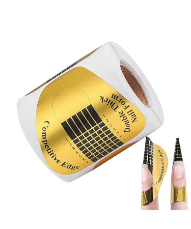 Nail Form Sticker - Horseshoe Shaped Gel Nail Forms with Numbers Marked - Nail Tape for Professional Use Nail Shaper for Nail Art DIY Nail Extension Tips Pochy Horseshoe Paper Holders 100 Pieces