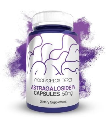 Nootropics Depot Astragaloside IV Capsules | 50mg | Astragalus membranaceus | 30 Count | Neuroprotective Immune Support Lengthens Telomeres 30 Count (Pack of 1)