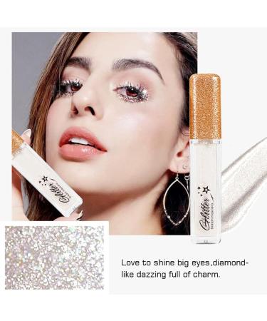 Colorful Glitter Mascara Colorful Diamond Mascara Waterproof Stain Resistant Curved Volume Extender for Party and Stage (4#) - Buy Online on GoSupps.com