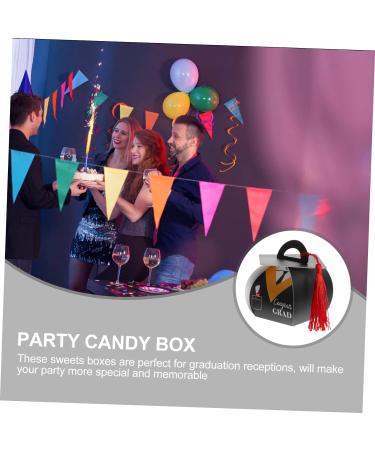 VILLCASE Graduation Favors Mini Chocolates 50pcs Boxes Graduation Hat Candy Box Paper Bride Gift Graduation Season Grad Cap Decorations Party Candy Holder 1 count (Pack of 1) Red - Buy Online on GoSupps.com