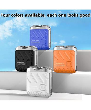 Men's Mini Portable Razor - Wet & Dry Waterproof Pocket Shaver One-Touch Travel Shaver Rechargeable Cordless Rotary Shaver Face Wash Professional Shaver Orange - Buy Online on GoSupps.com
