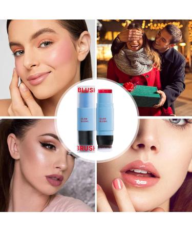 Creamy Blush Stick | Creamy 2-in-1 Lip & Cheek Blush - Double Ends Moisturizing Instant Color - Ideal for Everyday Use and Travel - Buy Online on GoSupps.com