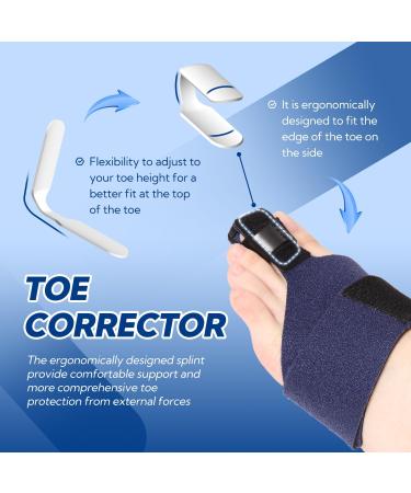 Toe Splint & Brace for Broken Toe Relief | Support & Alignment for Claw Hammer Mallet Bent Crooked & Curled Toes - Shop Internationally - Buy Online on GoSupps.com
