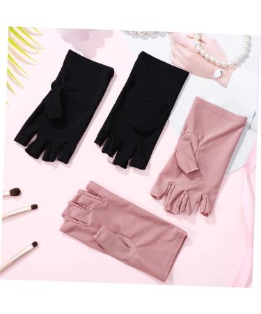 NUSITOU 2 Pairs UV Gloves Nail UV Rays Gloves Nail Art Accessory Gel Nail Gloves UV Nail Gloves Fingerless Gloves Nail Gloves Manicure Gloves Anti UV Nail Art Supplies - Buy Online on GoSupps.com