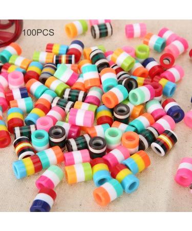 Hair Braid Beads Hair Accessories Colorful Braiding Beads Resin Beads for Decorating Hair African Style Hair Beads100pcs / set - Buy Online on GoSupps.com