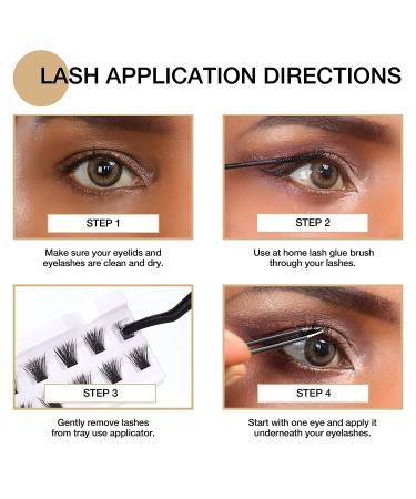 LASHVIEW DIY Eyelash Extension Kit with Cluster Lashes Glue and Tweezers - 56D#KIT 12&14mm - Buy Online on GoSupps.com