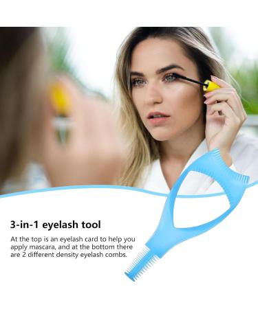 Mascara Shield Applicator False Eyelash Applicator Eyelash Applicator Tool 3 in 1 Eyelash Tools Mascara Applicator Protective Lash Mascara Shield Guard Comb Protector Eyelid for Make Up Blue - Buy Online on GoSupps.com
