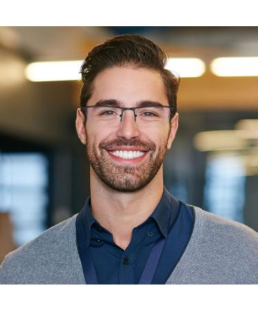 LITIMA Men s Blue Light Filter Reading Glasses - Spring Hinge Eyewear 2.5x Magnification Gray - Stylish Visual Aid for Eye Comfort - Buy Online on GoSupps.com