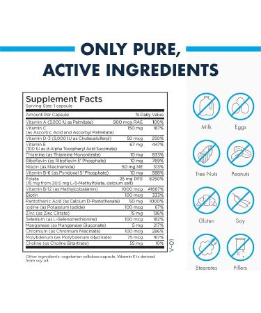 MethylPro 15mg L-Methylfolate Multivitamin: Mood Support for Women & Men - B Complex, Vitamin D, C - 30 Capsules - Buy Online on GoSupps.com