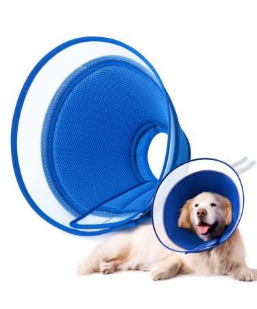 Halskruff dog leak protection soft protective collar tape tapes adjustable recycling neck band breathable pet elisabethane dog collar leak protection dog (l blue) l blue - Buy Online on GoSupps.com