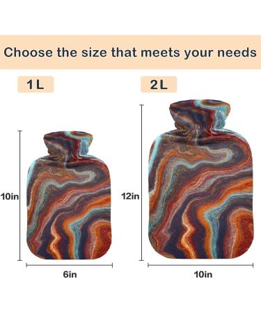 Naanle Vintage Marble Hot Water Bottle - 1L for Back Pain Relief Hand/Foot Warmer & Neck Therapy - International Shipping - Buy Online on GoSupps.com
