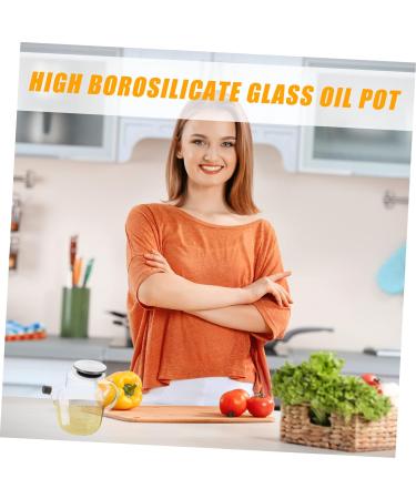 HOMSFOU Kitchen Oil Tank Kitchen Vinegar Cruet Oil Decanter Glass Terrarium Oil Vinegar Bottle Salad Dressing Containers Premium Oil Bottle Condiment Bottle Liquid High Borosilicate Glass - Buy Online on GoSupps.com