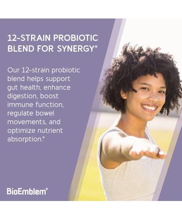 BioEmblem Triple Magnesium Complex 180 Capsules & Digestive Enzymes - 10 Enzymes w/ 12 Strain 1 Billion CFU Probiotics for Nutrient Absorption 60 Capsules - Buy Online on GoSupps.com