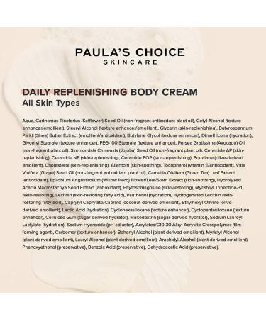 Paula's Choice Daily Replenishing Body Cream - Rich Moisture Anti-Aging All Skin Types - 210 ml - Buy Online on GoSupps.com
