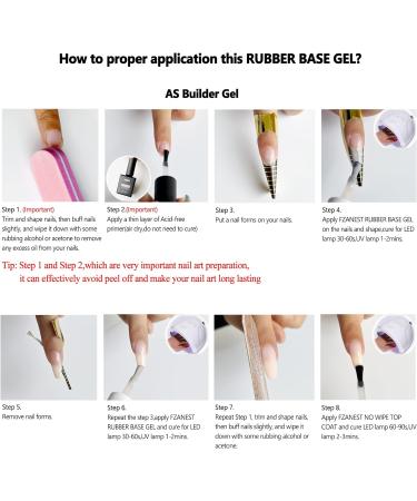 FZANEST Builder Base Gel Set Sheer Milky Pink and Nude Gel Nail Polish Brush On Builder Base Gel In a Bottle Led UV Soak Off Natural Gel Polish Kit (37) Set-37 - Buy Online on GoSupps.com