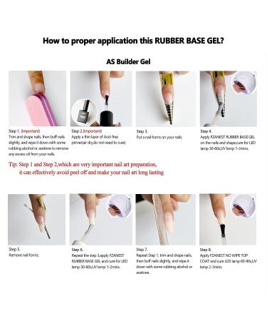FZANEST Rubber Base Gel 15ml - Sheer Nude Color Builder Extension Coat for Elastic Nails - Buy Online on GoSupps.com