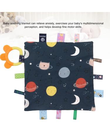 Soft Space Pattern Baby Security Blanket with Teether Toy - Soothing Infant Comfort - Buy Online on GoSupps.com