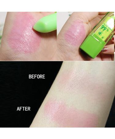 Aloe Vera Lip Balm Magic Colour Changing Lipstick Long Lasting Lip Balm Set Lips Moisturizer Aloe Vera Lip Stick for Women Girls (3 Pack) - Buy Online on GoSupps.com