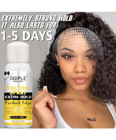 Lace Melting and Holding Spray Glue-Less Hair Adhesive for Wigs Lace Bond Adhesive Spray Wig Spray for Closure Wigs Closure Front Extensions Strong Natural Finishing Hold with Control melting spray-1pc - Buy Online on GoSupps.com