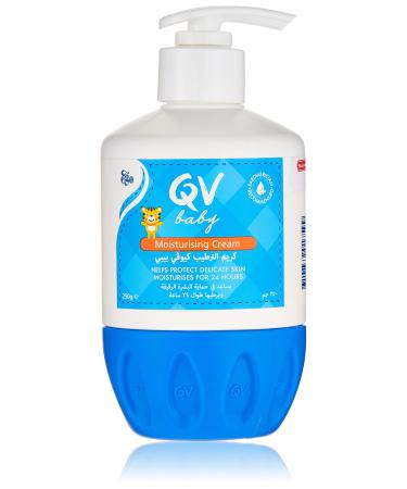 MC QV BABY MOISTURISING CREAM PUMP TYPE 250G -QV Baby Moisturising Cream is suitable for use every day and with conditions such as eczema  dermatitis and psoriasis.