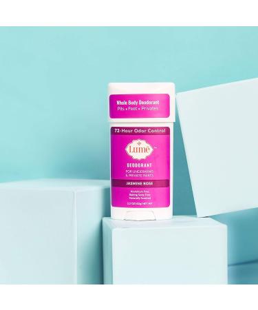 Lume Natural Deodorant Stick - Aluminum-Free, Baking Soda-Free, Hypoallergenic for Underarms & Private Parts - Safe for Sensitive Skin - 2.2oz (Jasmine Rose) - Buy Online on GoSupps.com