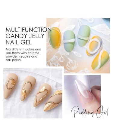 KYDA 2 Colors Solid Pudding Nail Gel Set - Clear & Black 3D Craving Gel for Nail Art Sculpting Drawing & Embossing - Buy Online on GoSupps.com