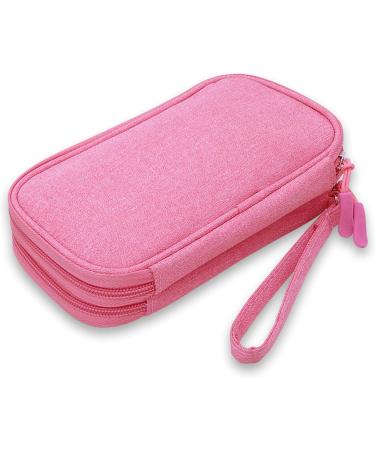 Diabetic Supplies Organizer Travel Case - Glucose Meter, Insulin, Lancets, Test Strips, Medication - Pink - Buy Online on GoSupps.com