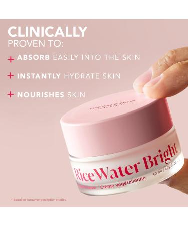 The Face Shop Rice Water Bright Vegan Cream | Instant Moisturization & Brightening | Korean Skin Care with Niacinamide & Hyaluronic Acid - Buy Online on GoSupps.com