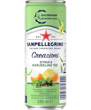 San Pellegrino Creazioni Citrus & Darjeeling Tea | Low-Calorie Lemonade 36 Calories | 12 Pack (12 x 330ml) - Limited Edition - Buy Online on GoSupps.com