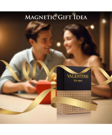 Valentine for Men EDP 3.4 fl Oz- Top Notes of Woody & Outdoor of Sweet Myrtle & Zesty Bergamot - Middle Scent of Roasted Coffee Bean Chocolate & Hazelnut - Free of Paraben - Elegant 100ml Bottle - Buy Online on GoSupps.com