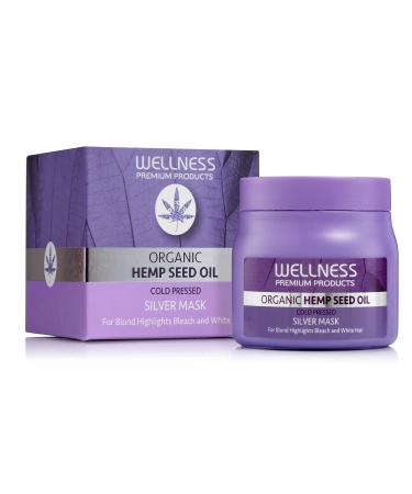 Organic Hemp Seed Oil 500ml - Cold Pressed Silver Mask for Blond Hair - Repair Damaged Blond Hair - Buy Online on GoSupps.com