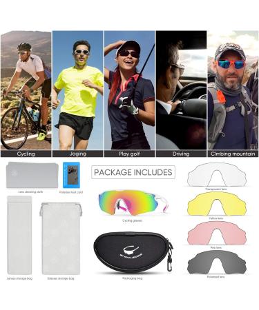 Snowledge Polarized Sports Glasses for Men & Women - Cycling Motorcycle & Outdoor - UV400 Protection Wind Resistant TR90 Frame (White-Revo Red) - Buy Online on GoSupps.com